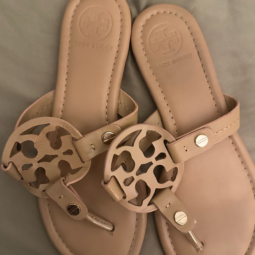 Tory Burch Beige Cutout Sandals